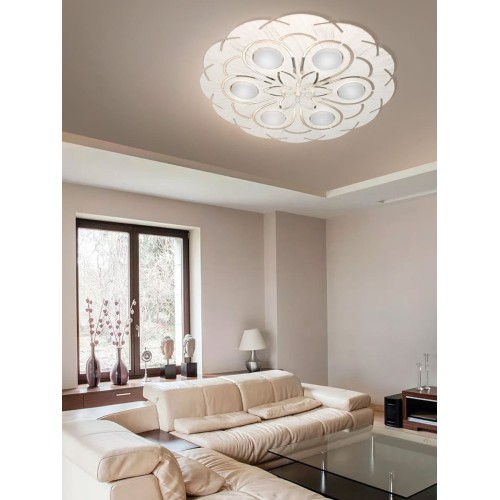 Люстра светодиодная потолочная LED плоская круглая S2419-6