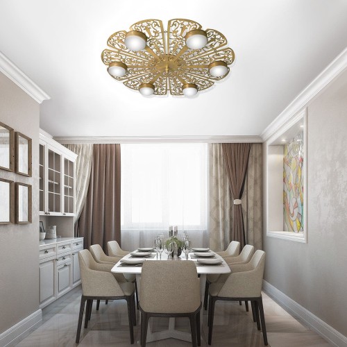 Люстра светодиодная потолочная LED плоская круглая S2449-6