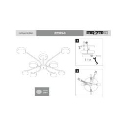Люстра Петрасвет S2389-8, 8хGX53 макс, 20Вт