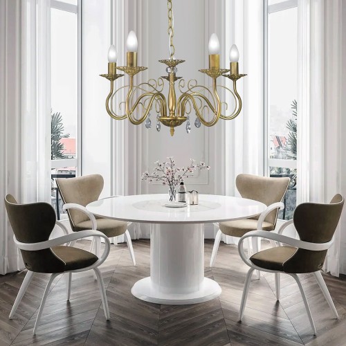 Люстра с хрусталем подвесная 5 ламп S1198-5