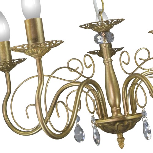 Люстра с хрусталем подвесная 5 ламп S1198-5