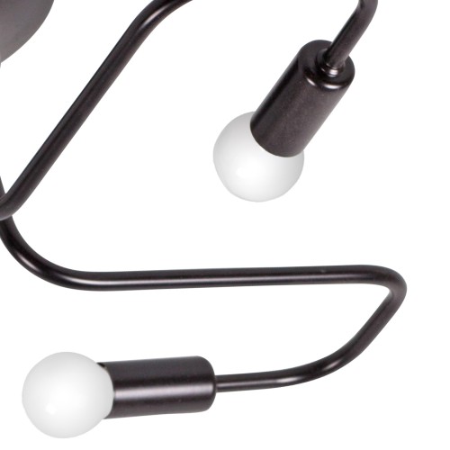 Люстра потолочная лофт черная 4 лампы S2185-4