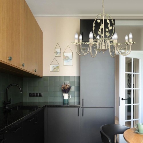 Люстра флористика большая подвесная 8 ламп S1287-8