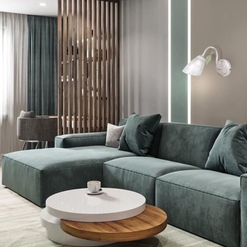 Бра плафон стекло с листочками классические S2413-1