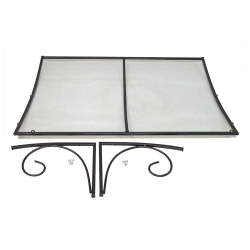 Козырёк над входной дверью металлический S4026 Черный