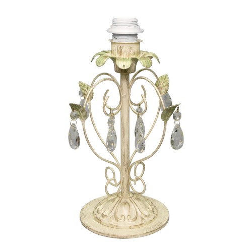 Настольная лампа под абажур Е27 флористика хрусталь S5063-1