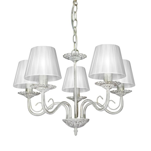 Люстра подвесная 5 ламп с абажурами S1158-5