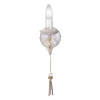 Бра с металлическим подвесками белая настенная S3144-1